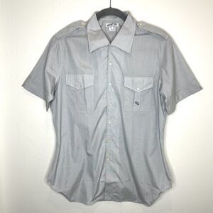 Vtg Nat Wise 1984 Sunset Strip Custom Button Down Shirt Hollywood Mens L Gray
